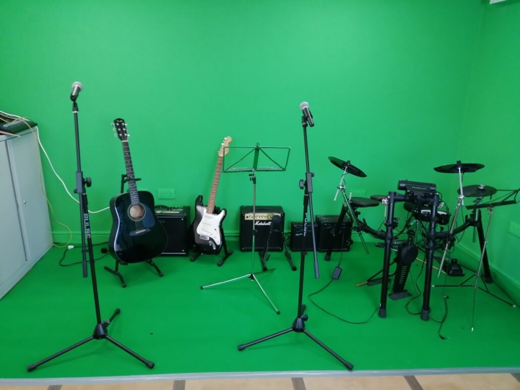 free green screen background images of recording studio